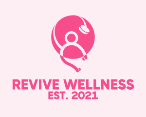 Rehab - Pink Medical Stethoscope logo design