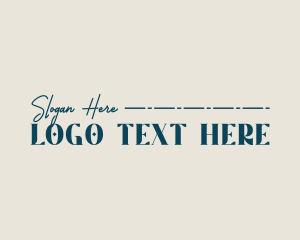 Typography - Elegant Quirky Minimalist Business logo design