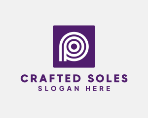 Purple Round Letter P logo design