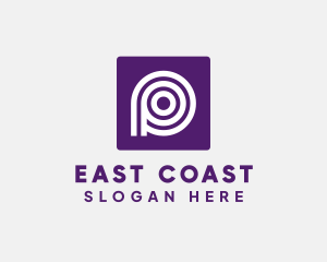 Purple Round Letter P logo design