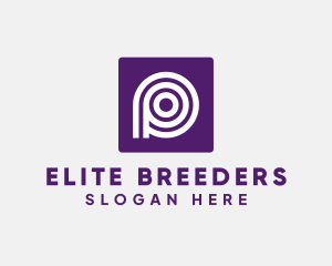 Purple Round Letter P logo design