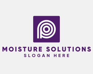 Purple Round Letter P logo design