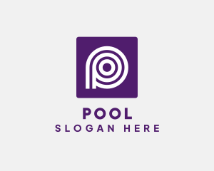 Purple Round Letter P logo design