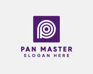 Purple Round Letter P logo design