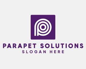 Purple Round Letter P logo design