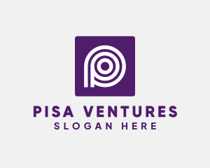 Purple Round Letter P logo design