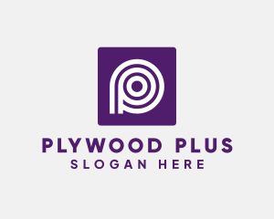 Purple Round Letter P logo design