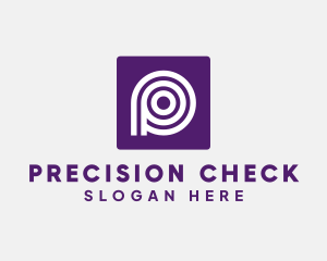 Purple Round Letter P logo design