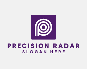 Purple Round Letter P logo design