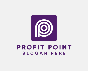 Purple Round Letter P logo design