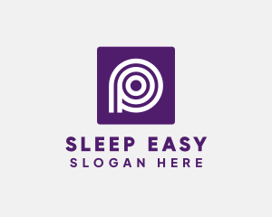 Purple Round Letter P logo design