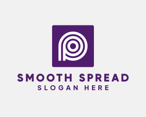 Purple Round Letter P logo design