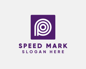 Purple Round Letter P logo design