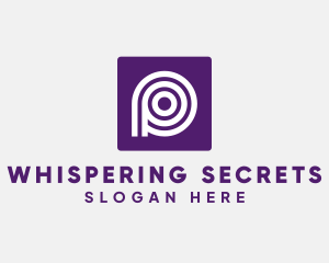 Purple Round Letter P logo design