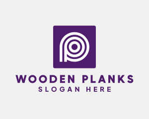 Purple Round Letter P logo design