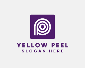 Purple Round Letter P logo design