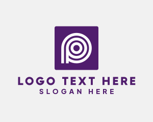 Purple Round Letter P Logo