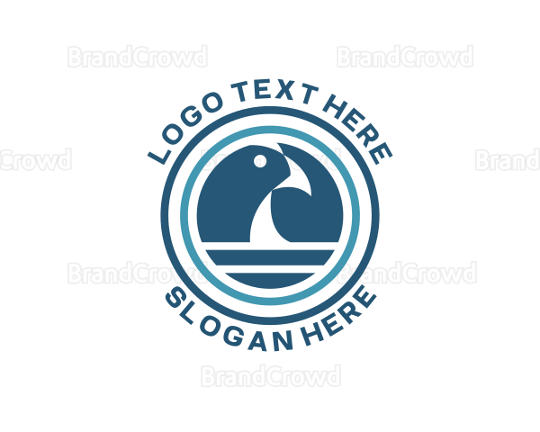 Parrot Bird Ocean Logo