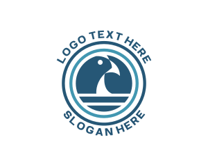 Ocean - Parrot Bird Ocean logo design