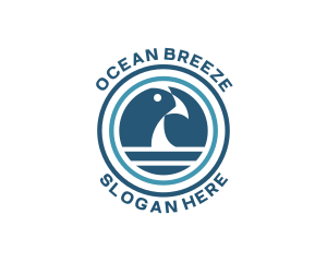 Parrot Bird Ocean logo design