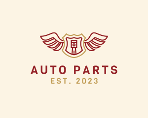 Piston Automotive Badge logo design