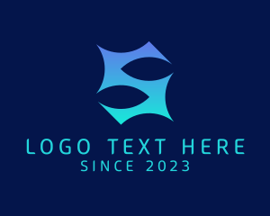 Computer - Sharp Cyber Letter S Business logo design