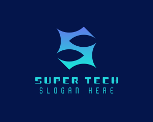 Cyber Tech Letter S logo design