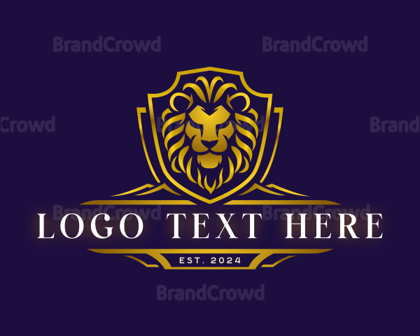 Luxury Lion Shield Logo