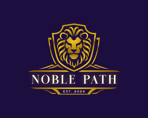 Luxury Lion Shield logo design