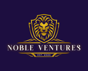 Luxury Lion Shield logo design