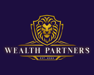 Luxury Lion Shield logo design