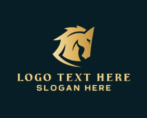 Horse - Gold Horse Equine logo design