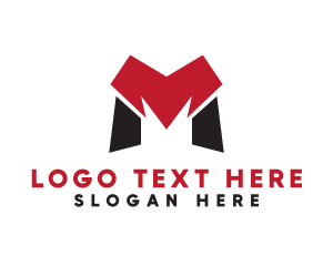 Edge - Gaming Team Letter M logo design