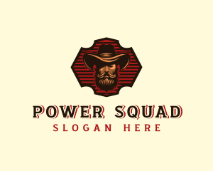 Squad - Beard Mustache Cowboy logo design