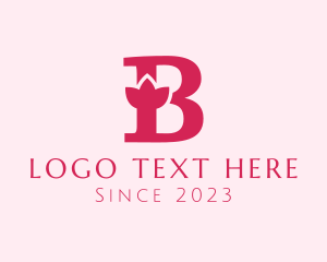 Alphabet - Violet B Flower logo design