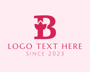 Letter B - Violet B Flower logo design