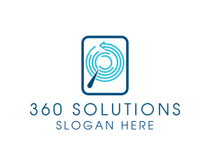 360 - Data Search Digital Technology logo design