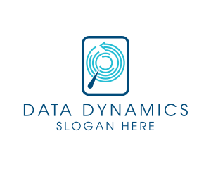 Data Search Digital Technology logo design