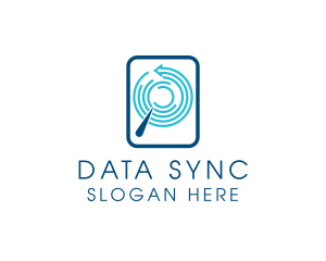 Data Search Digital Technology logo design