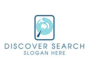 Data Search Digital Technology logo design