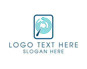 Fingerprint - Data Search Digital Technology logo design