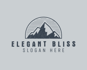 Rustic Mountain Summit Logo