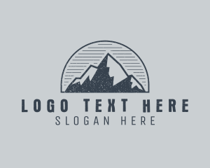 Rustic Mountain Summit Logo