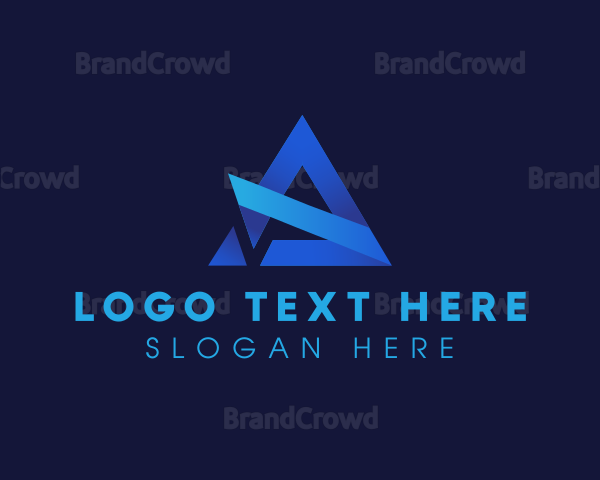 Geometric Triangle Marketing Letter A Logo