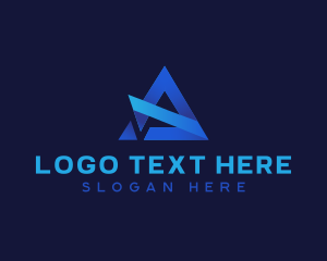 Geometric Triangle Letter A Logo