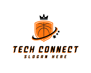 Player - Basketball Shield Crown logo design