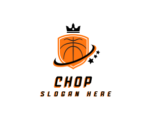 Varsity - Basketball Shield Crown logo design