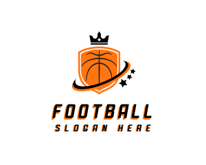 Crown - Basketball Shield Crown logo design