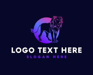 Simba - Gradient Fierce Lion logo design