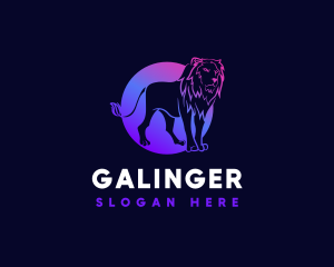 Gradient Fierce Lion Logo